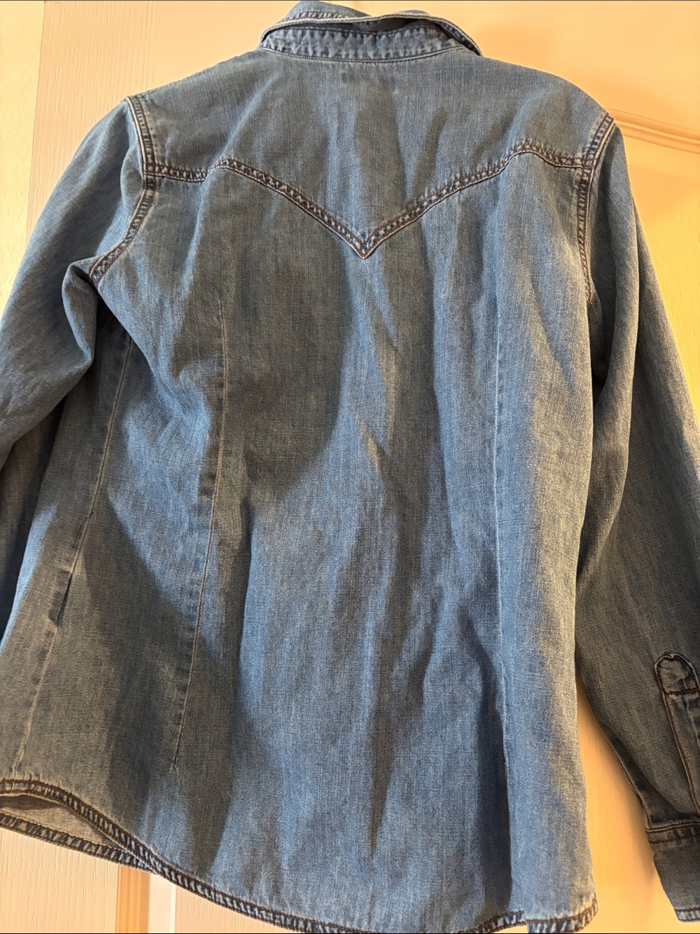 Wrangler Denim Retro Denim pearl snap Western Shirt - Light Blue - Picture 5 of 5